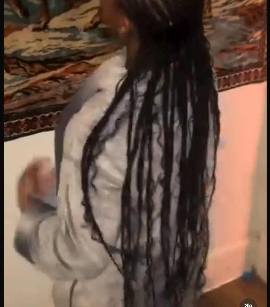 Design straight back cornrows with long braided length