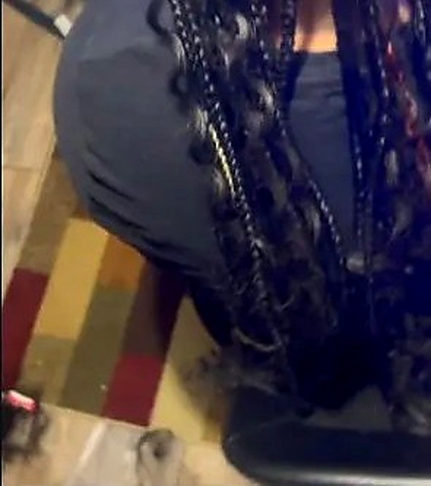 Long jet black braids