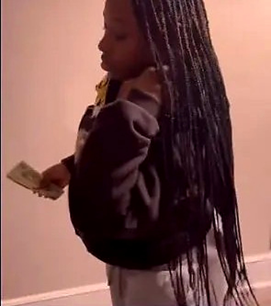 Long braids styled for a young client